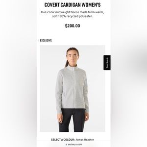 Arc’teryx Women’s Zip Up in XS